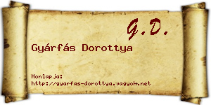 Gyárfás Dorottya névjegykártya