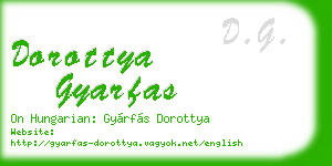 dorottya gyarfas business card